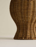Wicker scallop vase 30cm height for dried flowers (British brand)