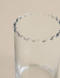 Small cylinder frill top glass vase 15cm (British brand)