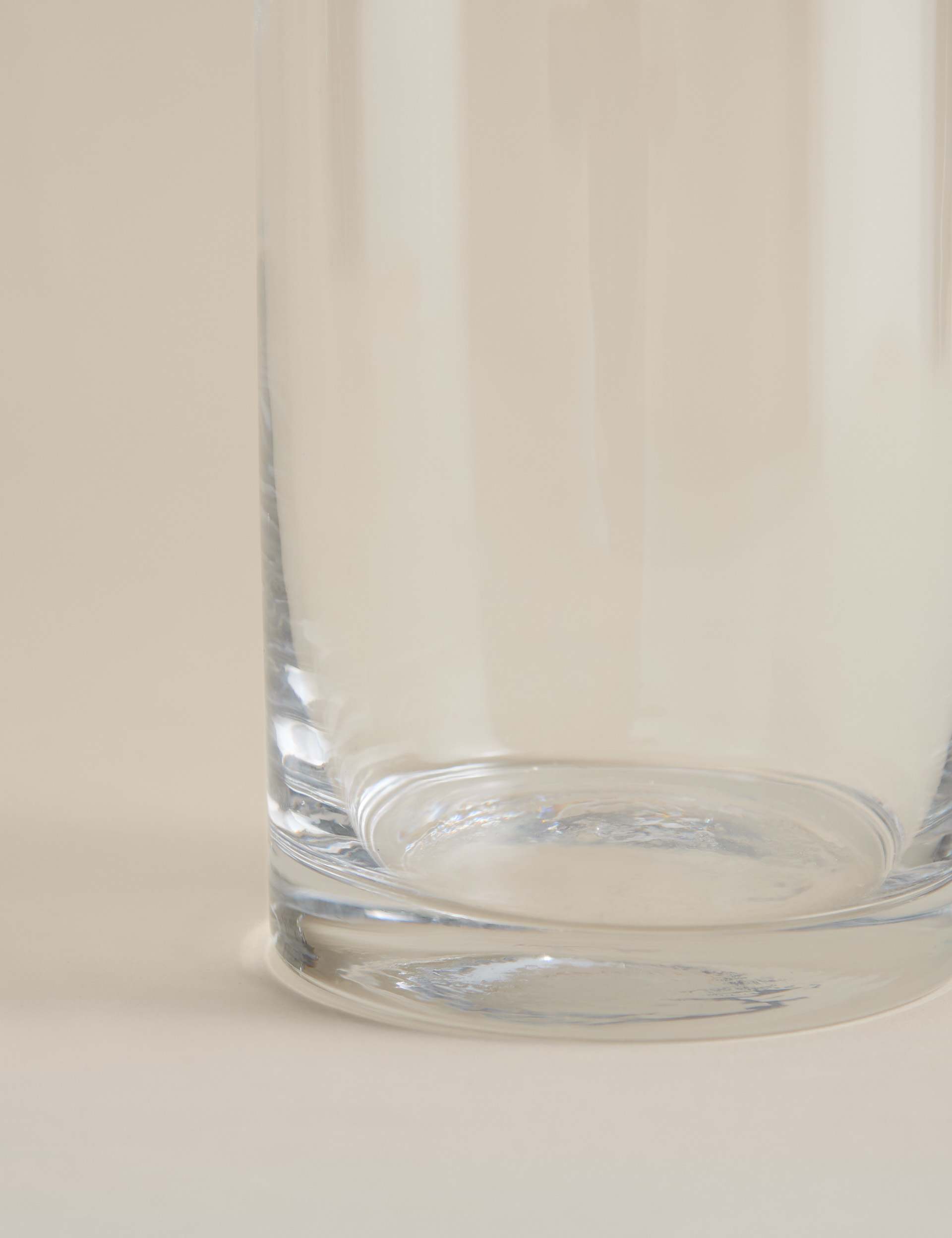 Small cylinder frill top glass vase 15cm (British brand)