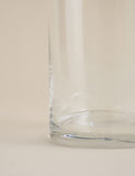 Medium frill top glass vase in cylinder shape - British product
