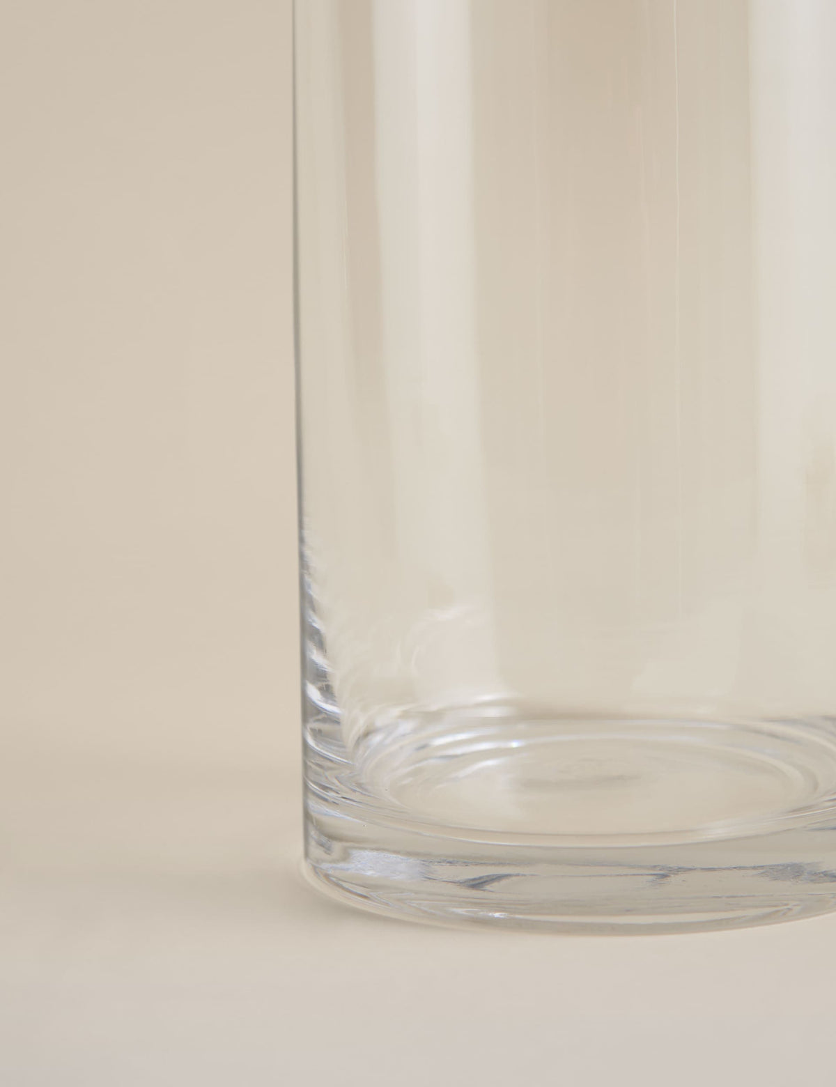 Large cylinder frill top glass vase (British brand)