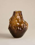 Irregular smoked glass vase medium, imported from the UK