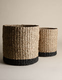 Set of 2 Raffia & Seagrass Large Baskets