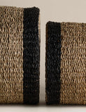 Set of 2 Raffia & Seagrass Large Baskets