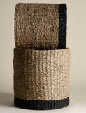 Set of 2 Raffia & Seagrass Large Baskets