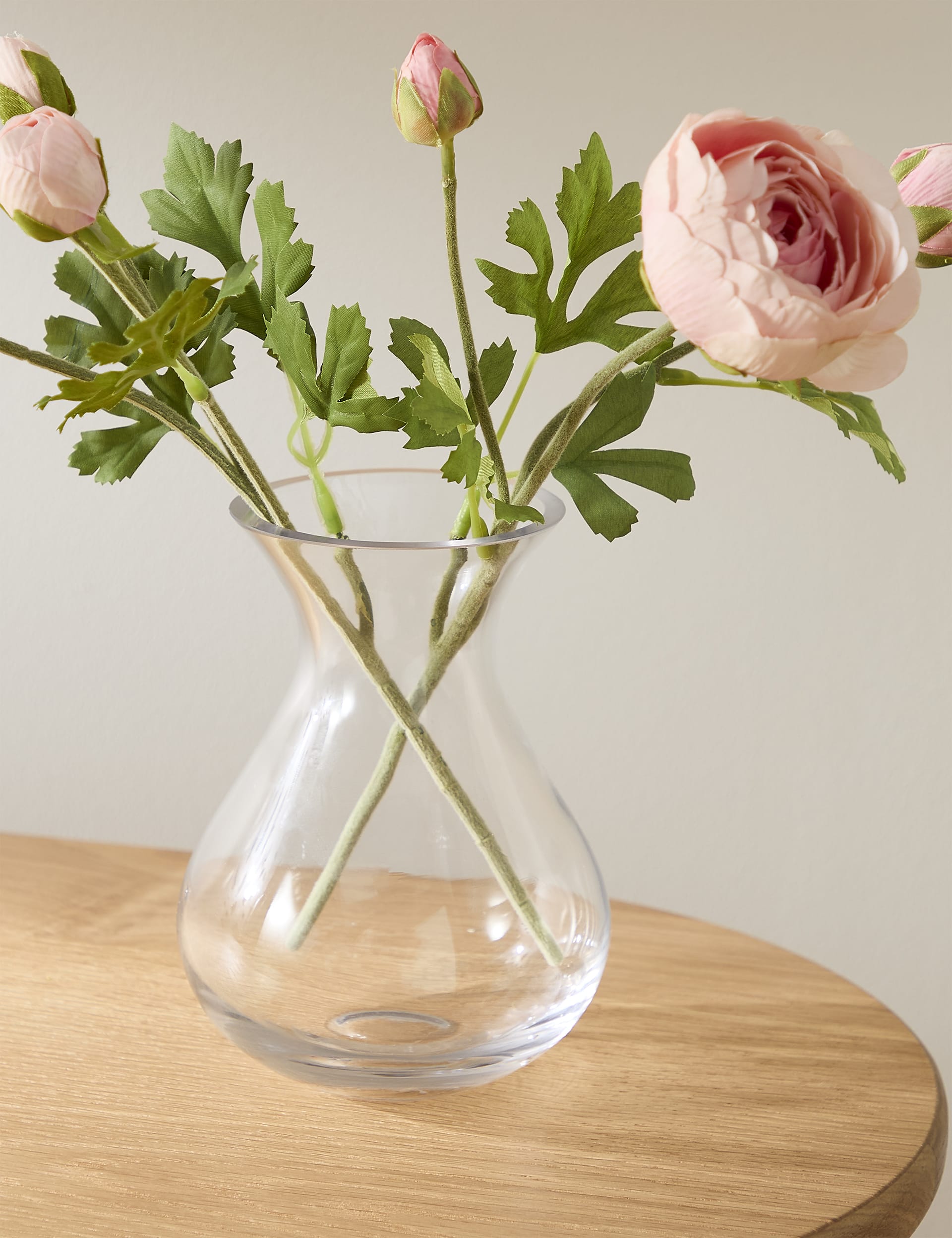 Small bouquet vase tapered glass 16.5cm, imported from the UK