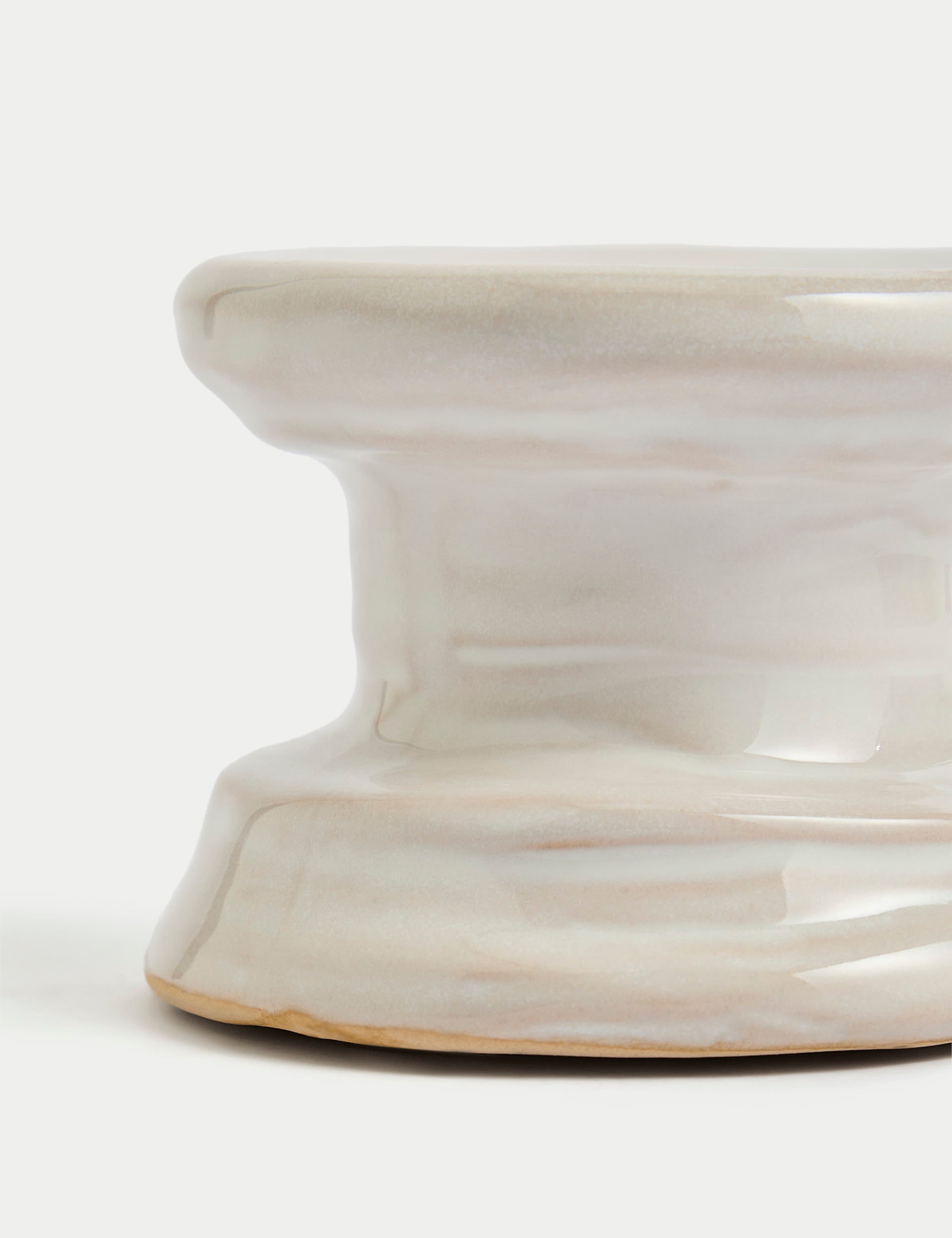 Ceramic dinner candle and tealight holder - British product