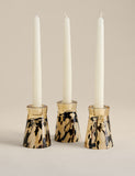 Set of three animal confetti candle holders (British brand)
