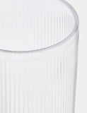 Ribbed Glass Cylinder Vase