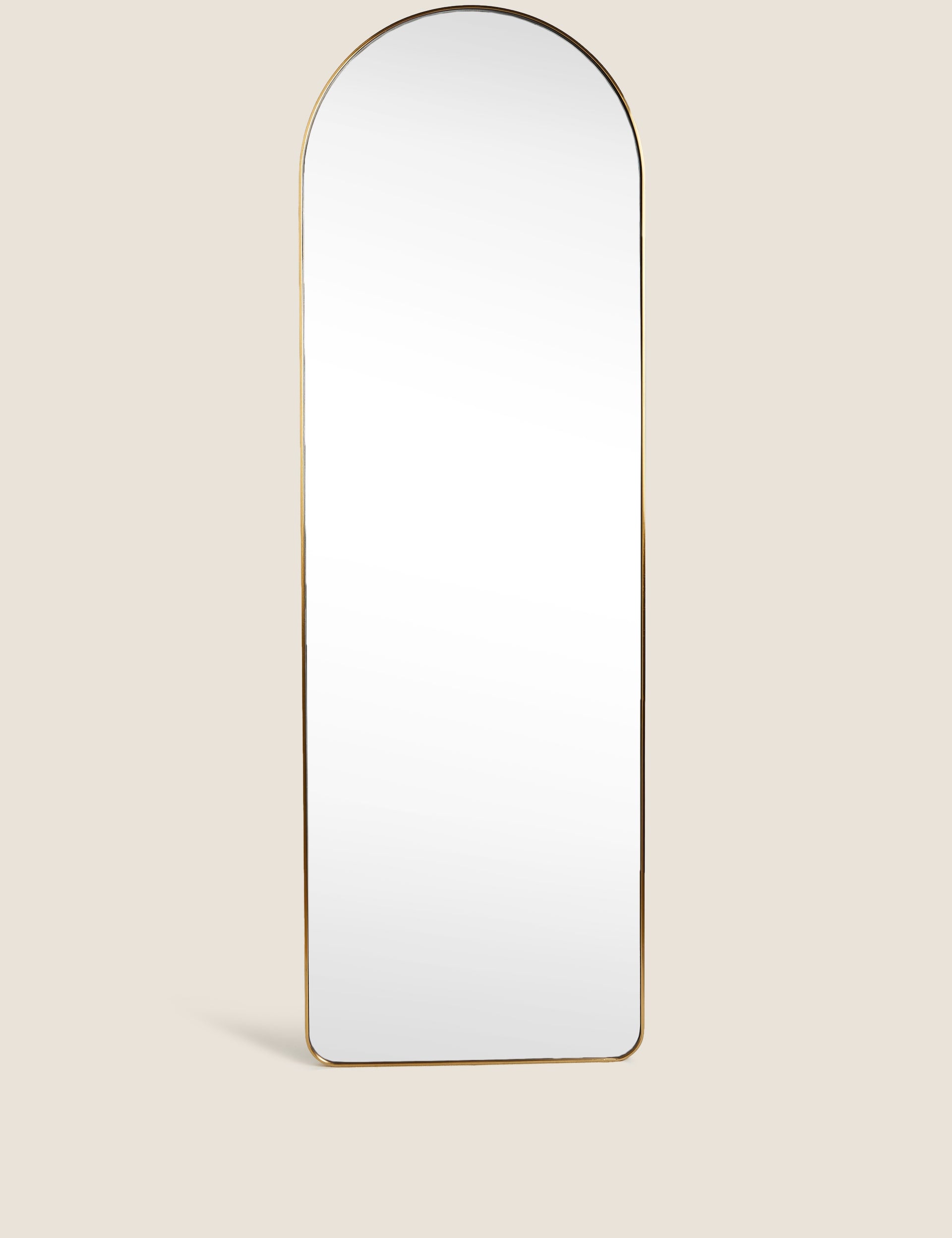 Arch full length mirror antique brass frame - British product