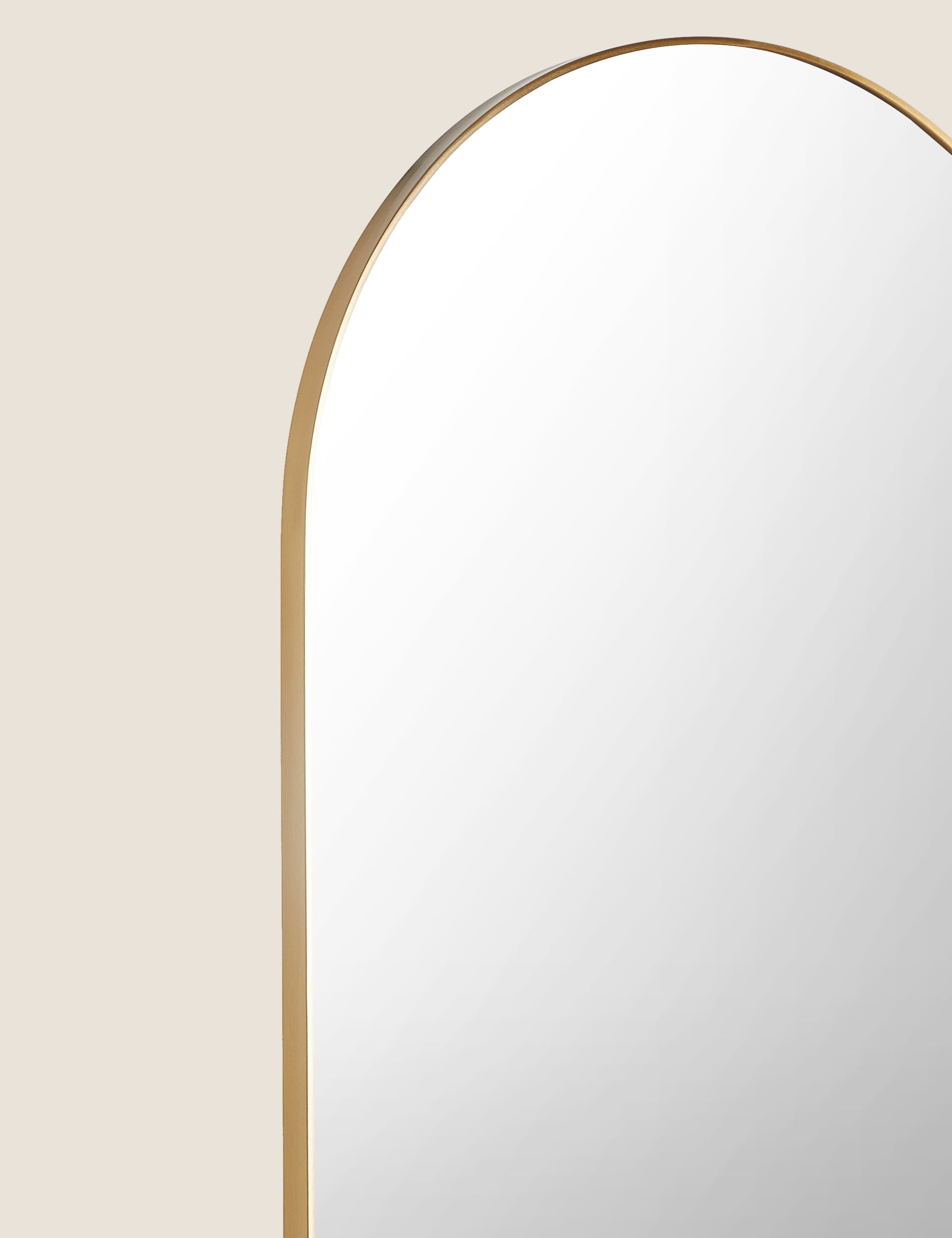 Arch full length mirror antique brass frame - British product
