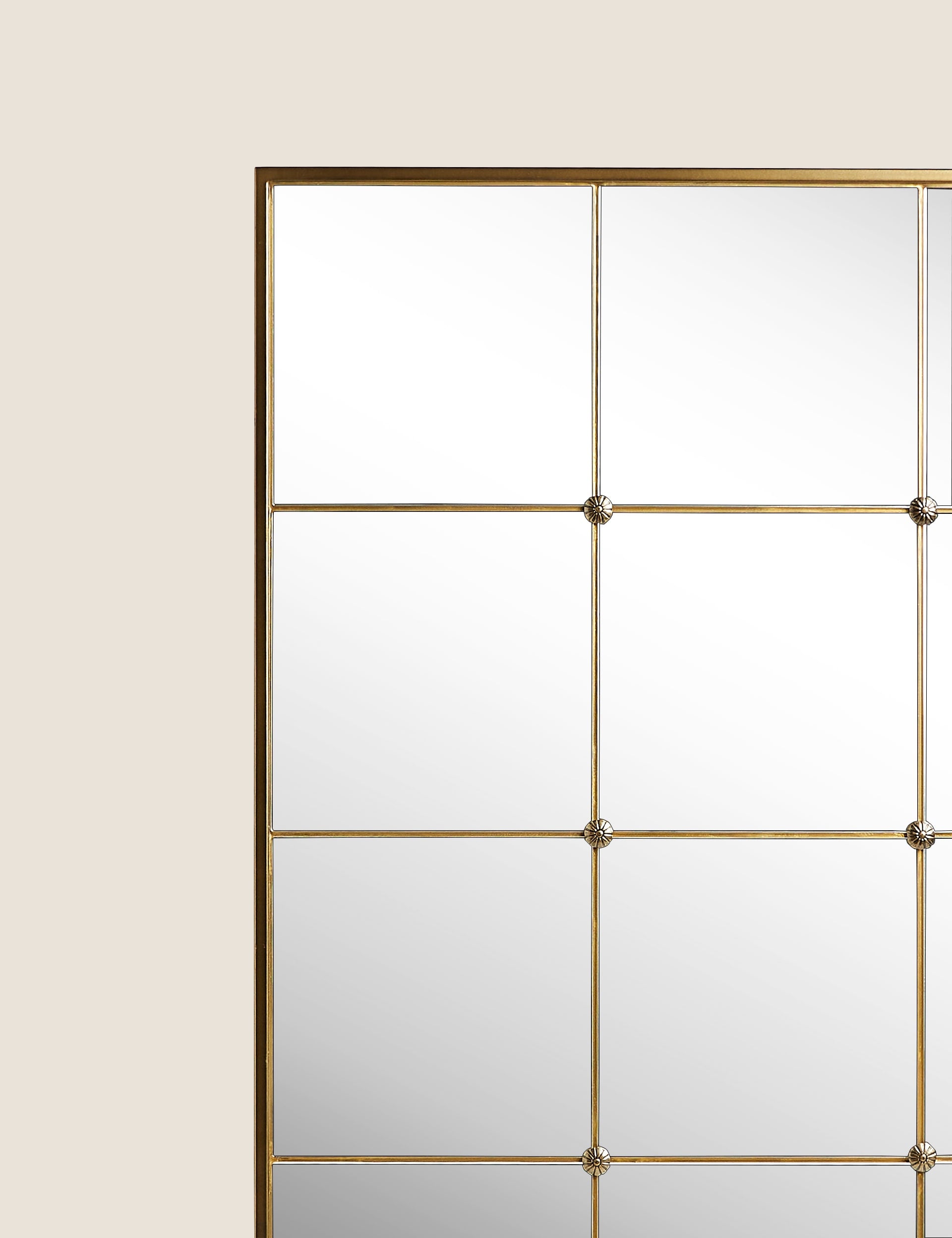 Eliza large window mirror with metal frame - British product
