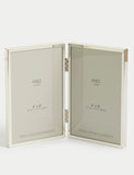 Double photo frame 4x6 inch metal hinged design, UK version