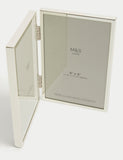 Double photo frame 4x6 inch metal hinged design, UK version