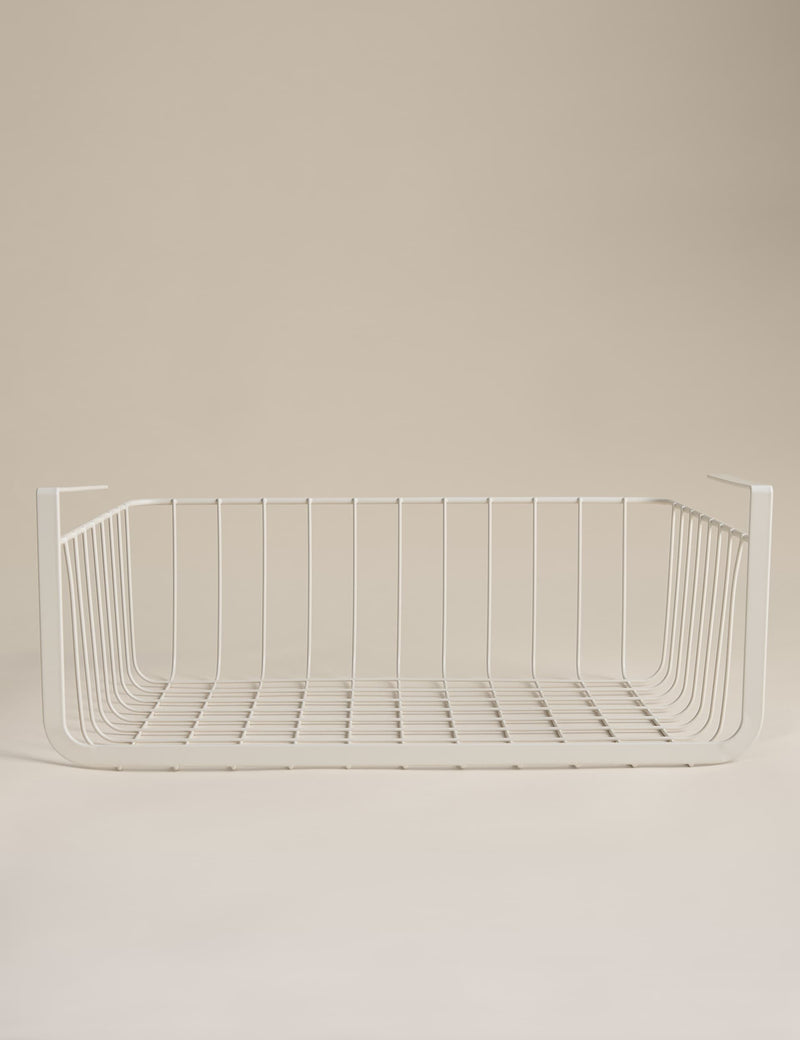 Wire under shelf storage tray, 39 cm length, imported from the UK