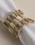 M&S rattan flower napkin rings, pack of 4, UK version