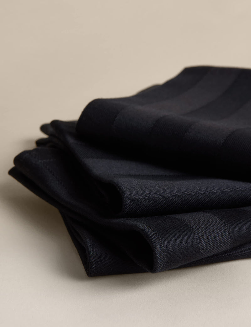 Pure cotton sateen striped napkins set of 4 (British brand)