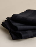 Pure cotton sateen striped napkins set of 4 (British brand)