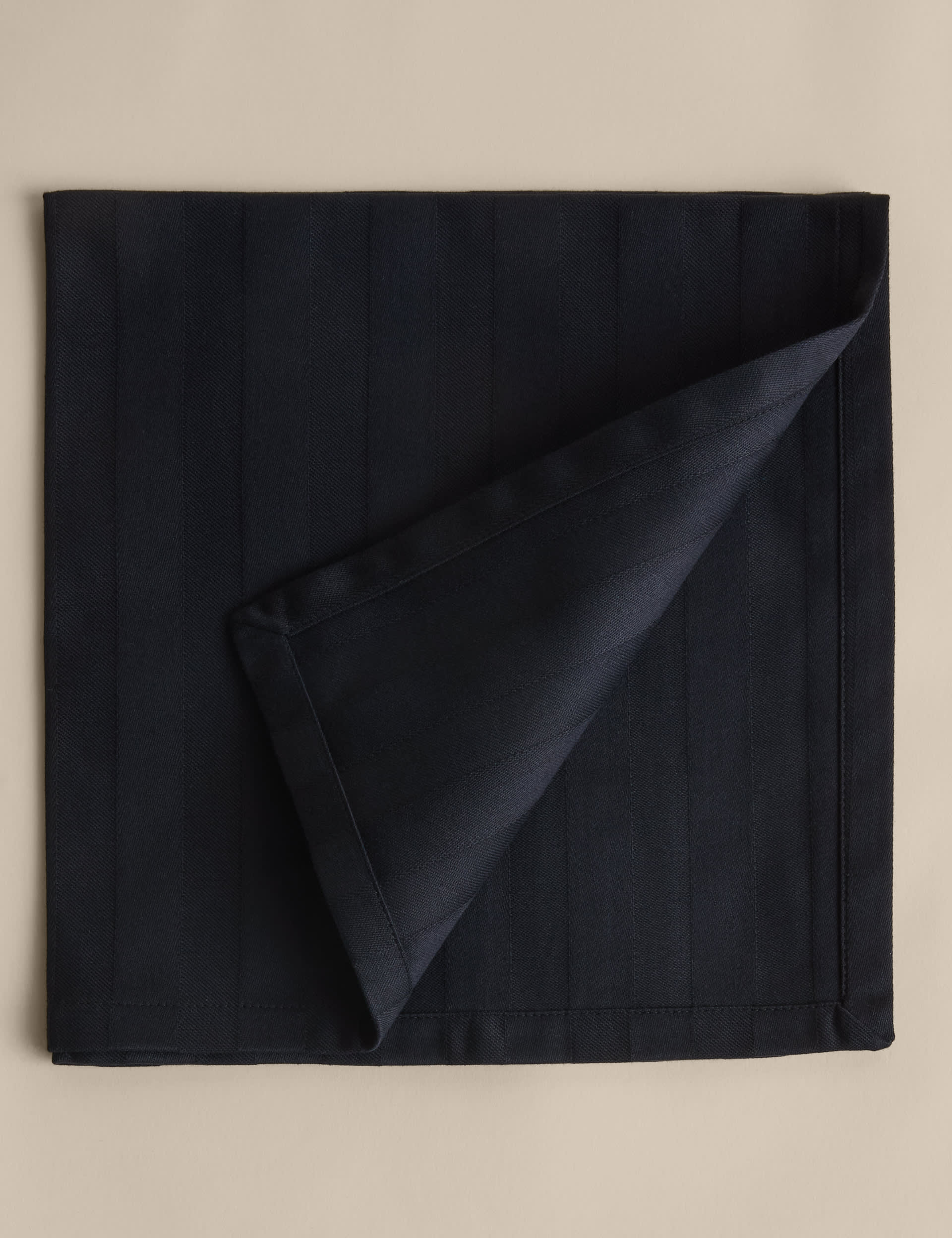 Pure cotton sateen striped napkins set of 4 (British brand)