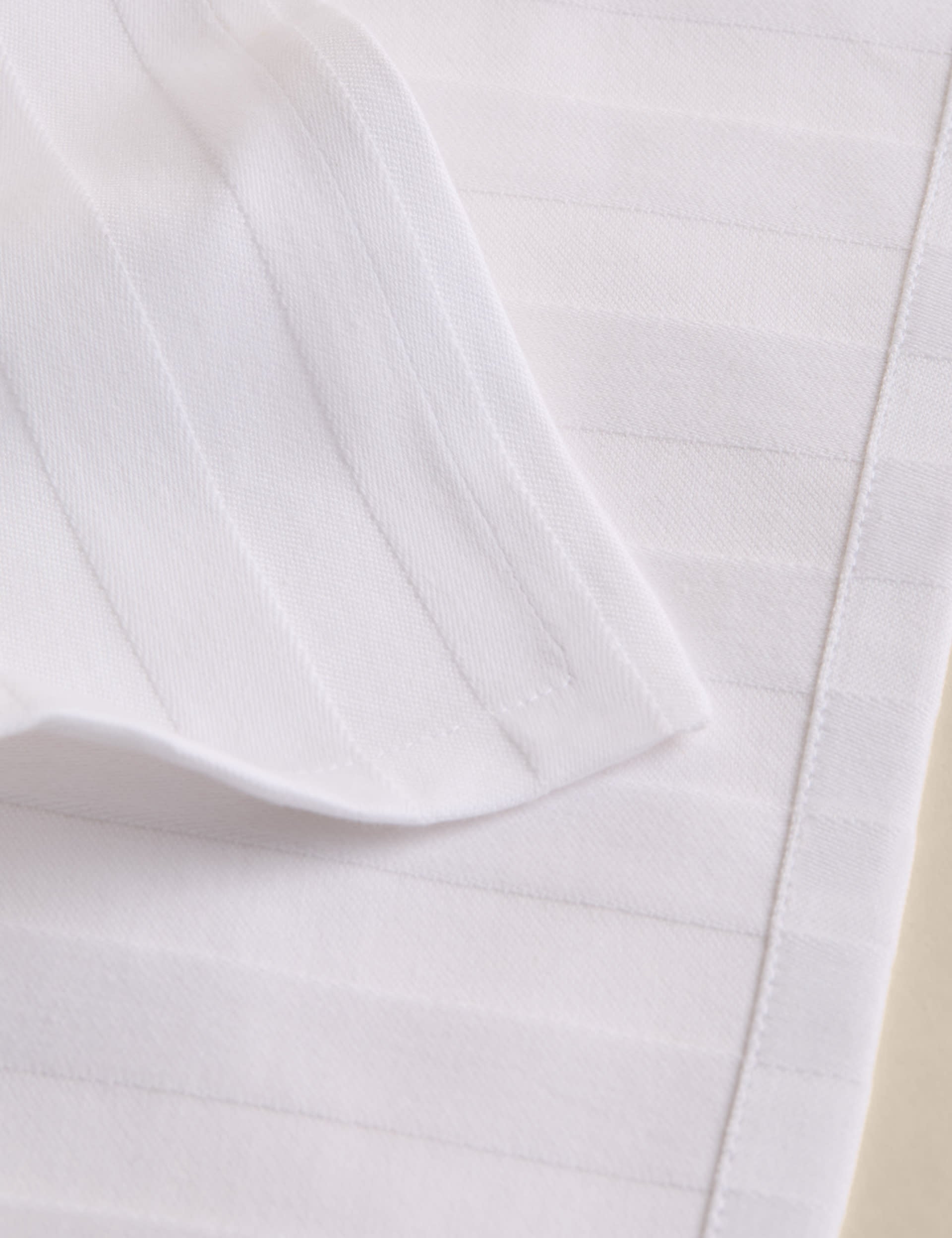 M&S Set of 4 Pure Cotton Sateen Striped Napkins