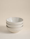 3pk Ceramic Ribbed Pinch Bowls