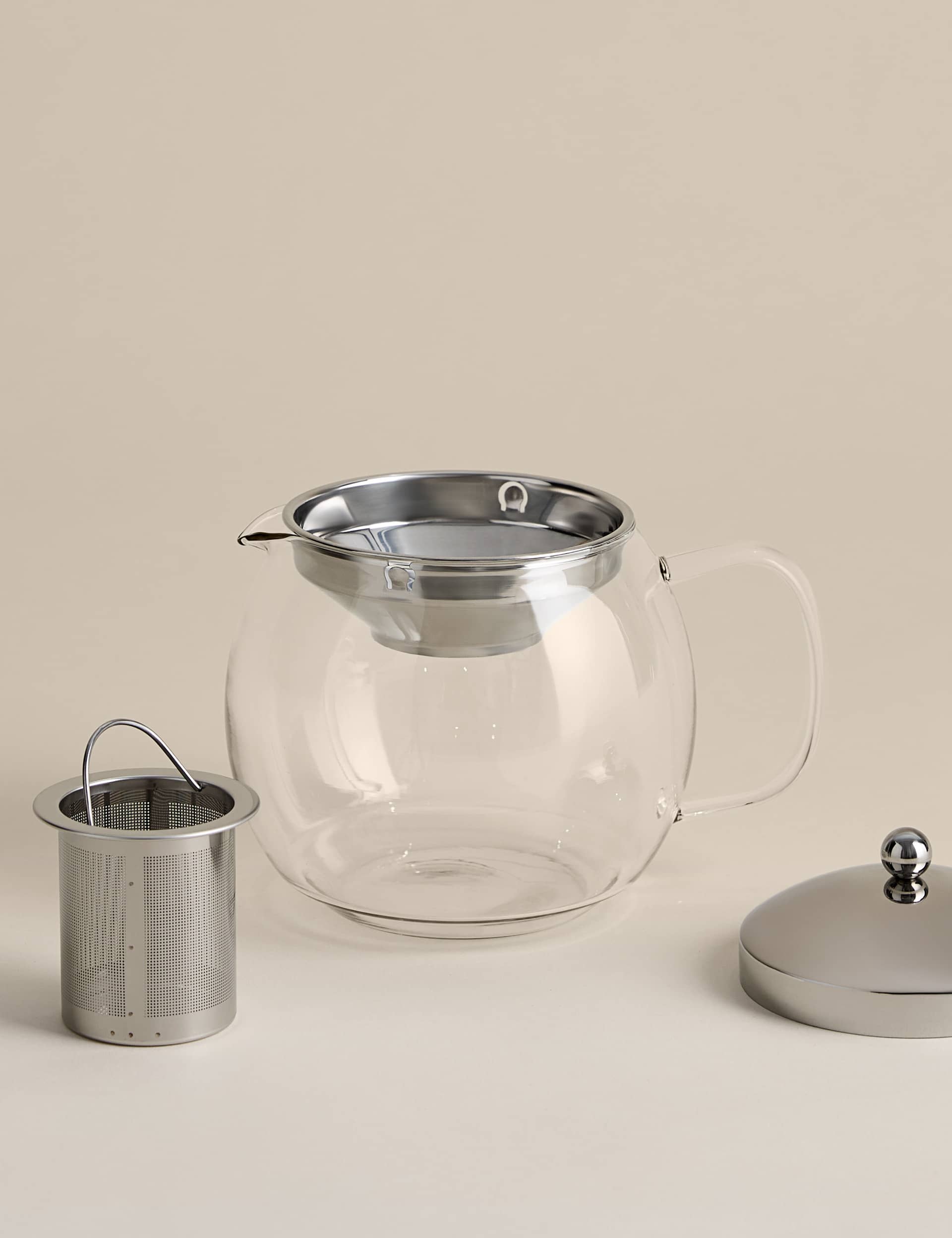 Glass infuser teapot 1.5L (British brand)