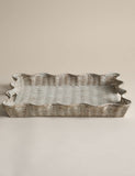 Rattan scallop tray 45cm x 35cm - British product