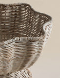 Rattan scallop footed bowl for home decor (British brand)