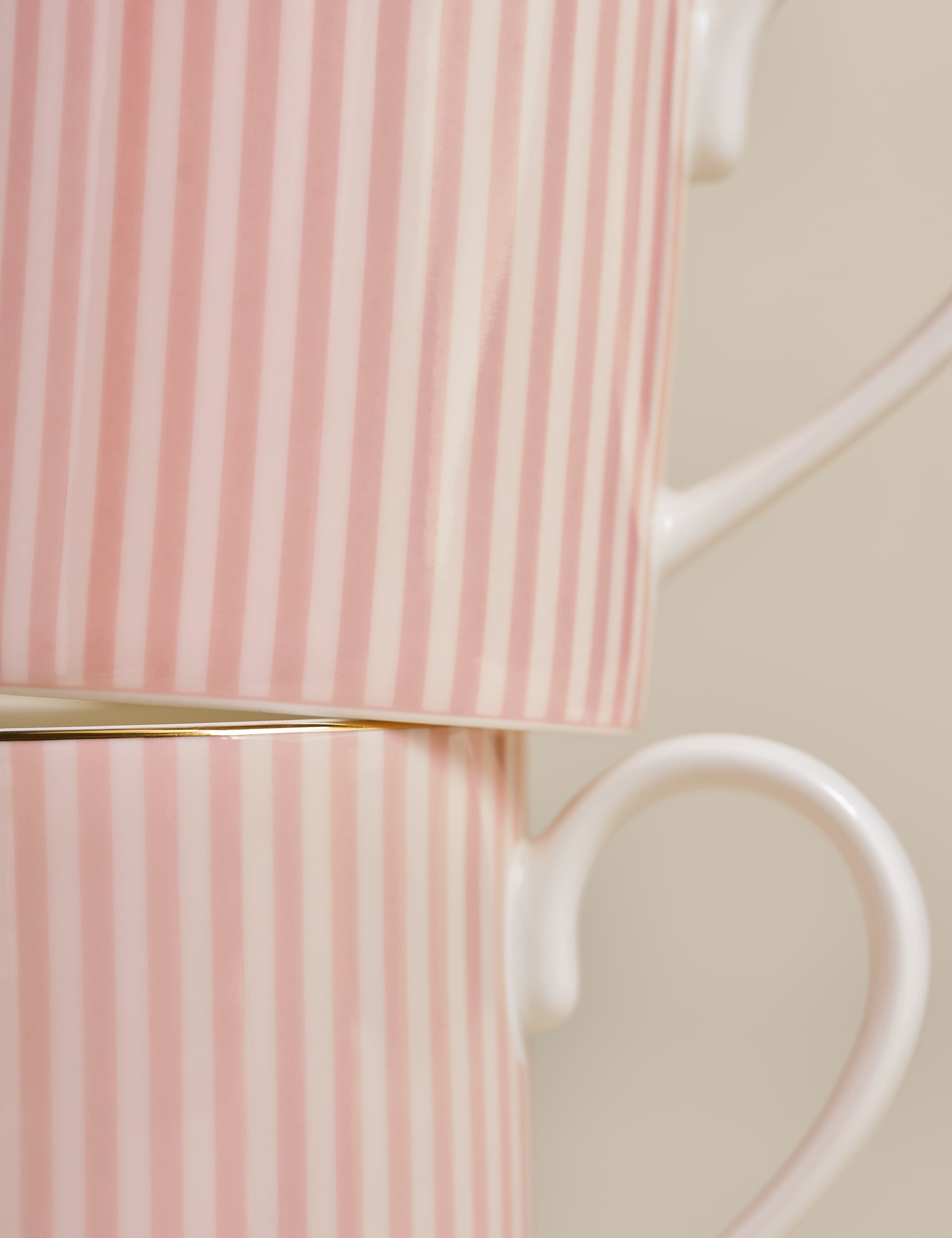 Hampton stripe mugs set of four (British brand)