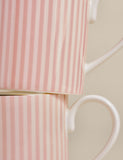Hampton stripe mugs set of four (British brand)