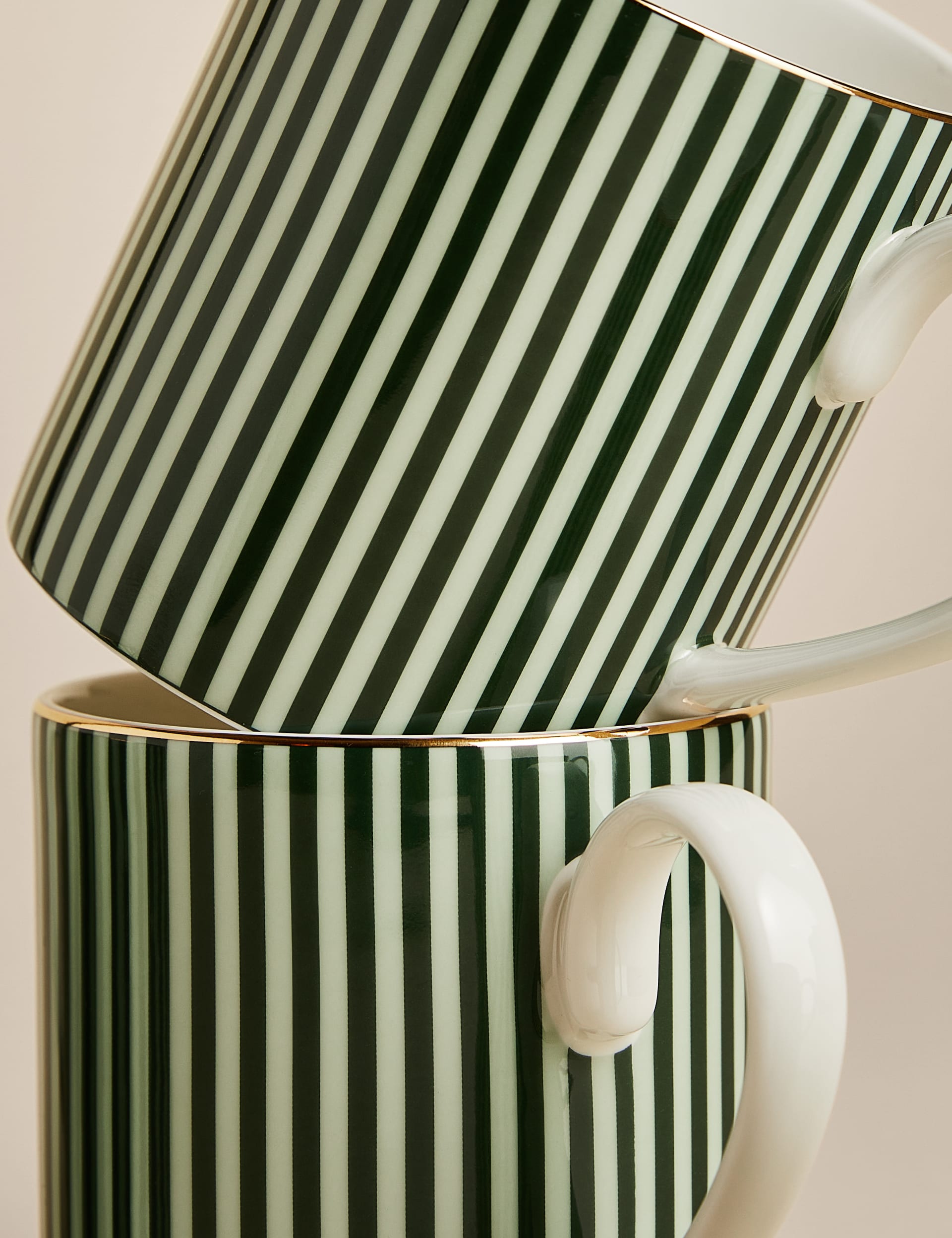 Hampton stripe mugs set of four (British brand)