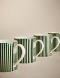 Hampton Stripe Mugs Set of 4