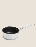 Stainless steel 14cm milk pan with pouring spout, UK version