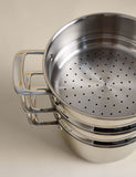 Stainless steel 3 tier steamer with StayNew technology - British product
