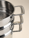 Stainless steel 3 tier steamer with StayNew technology - British product