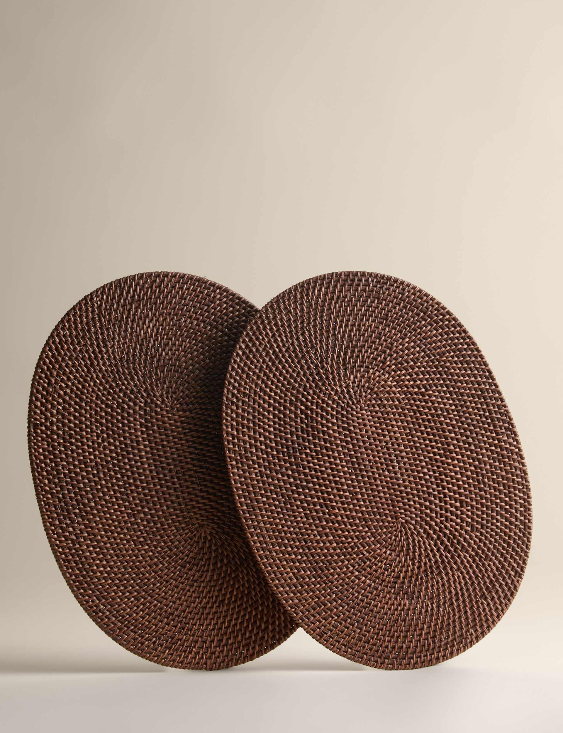 M&S Set of 2 Rattan Oval Placemats
