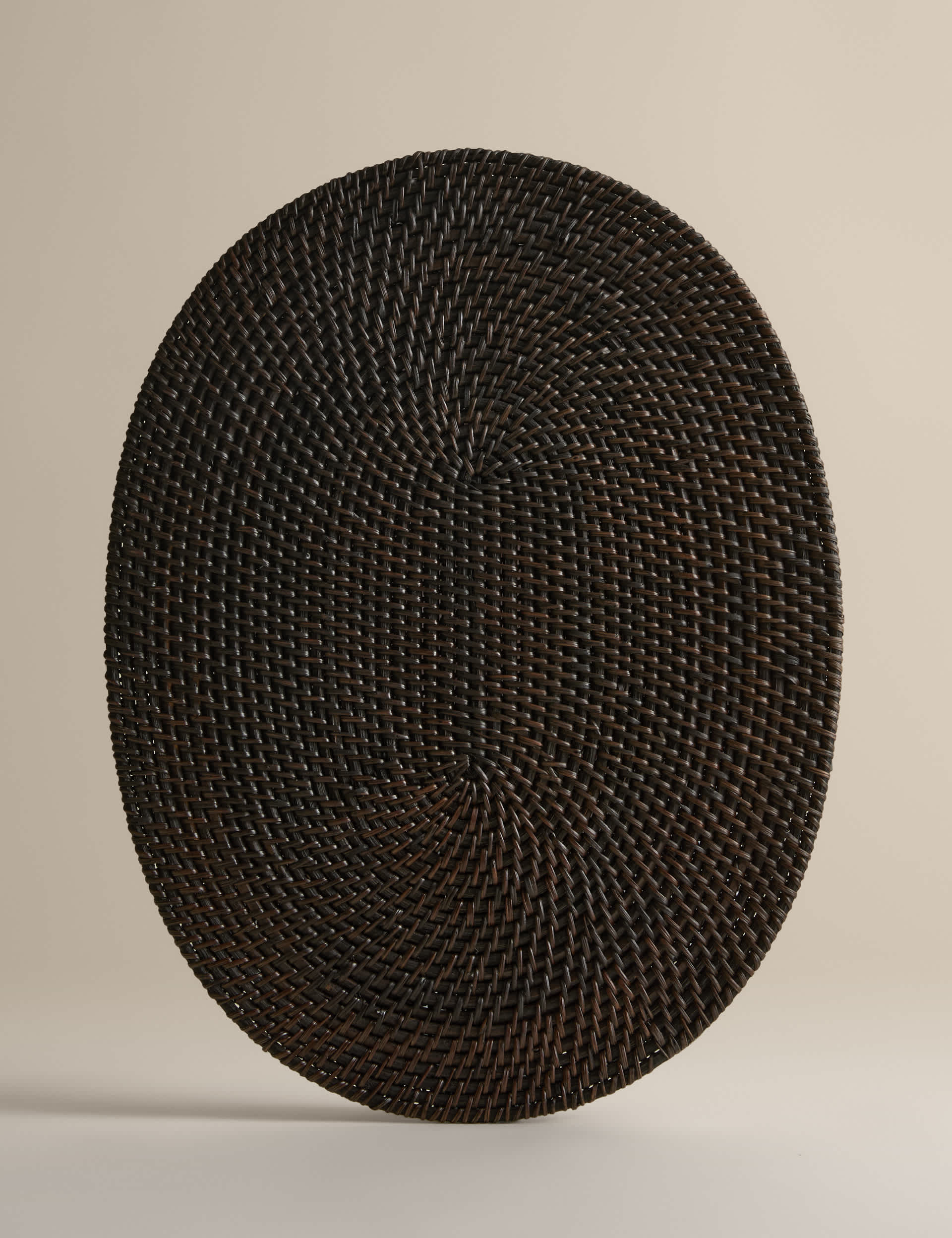 Rattan woven oval placemats 40cm pair, UK version