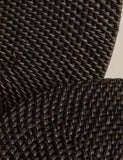 Rattan woven oval placemats 40cm pair, UK version