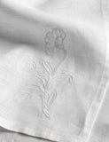 Linen embroidered napkins set of 2 45 cm (British brand)
