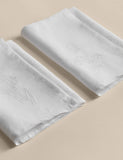 Linen embroidered napkins set of 2 45 cm (British brand)