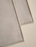 Cotton linen embroidered edge placemats set of 2, UK version