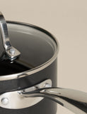 Non-Stick Pro 16cm aluminium saucepan with lid, imported from the UK