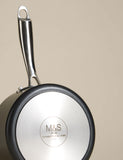 Non-Stick Pro 16cm aluminium saucepan with lid, imported from the UK