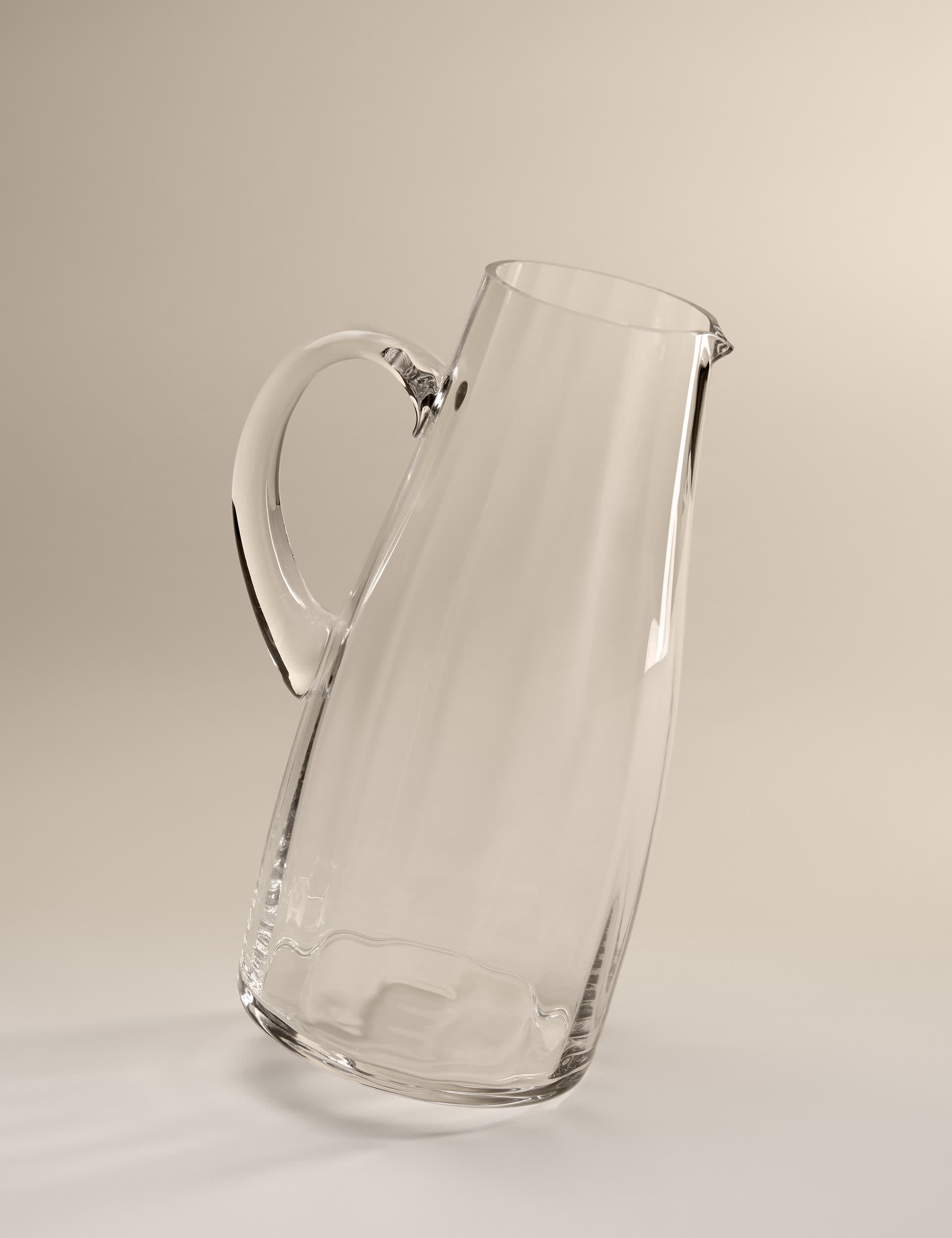 Tall glass jug elegantly fluted from the UK, UK version