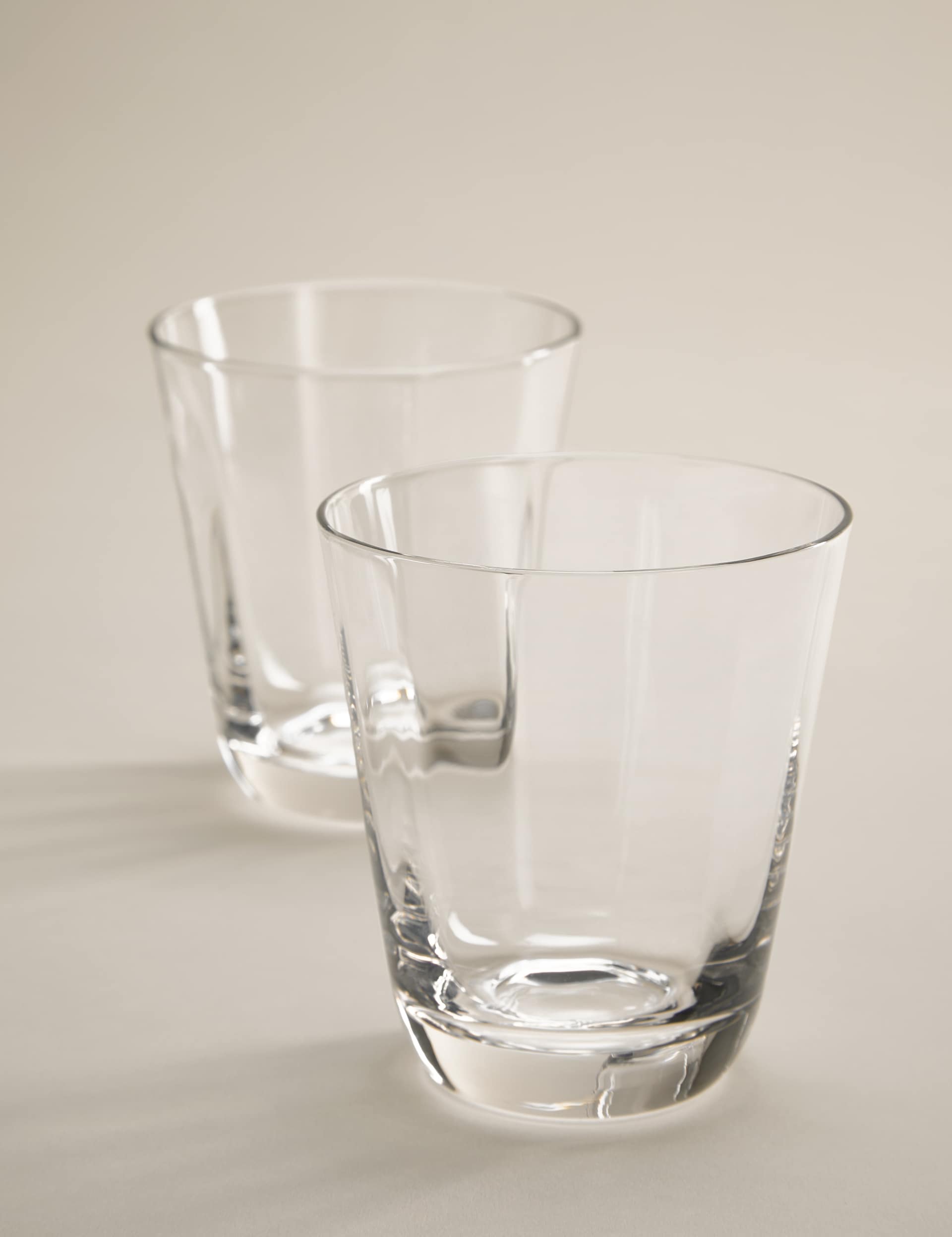 Clear soda optic tumblers set of 4, imported from the UK