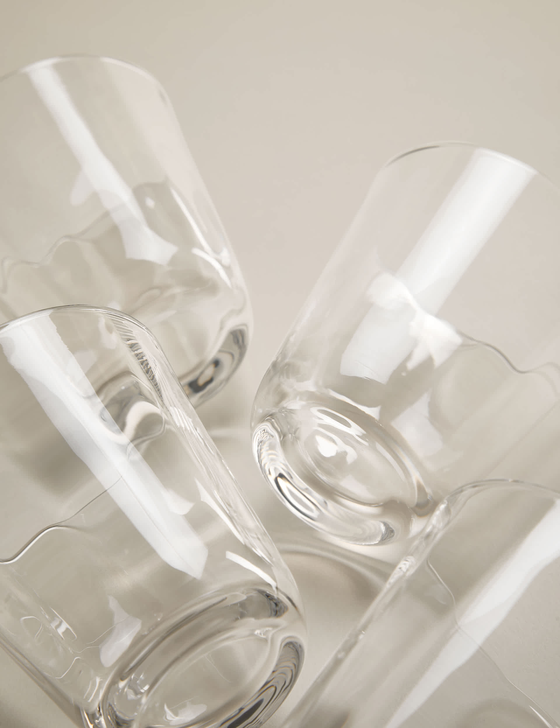 Clear soda optic tumblers set of 4, imported from the UK
