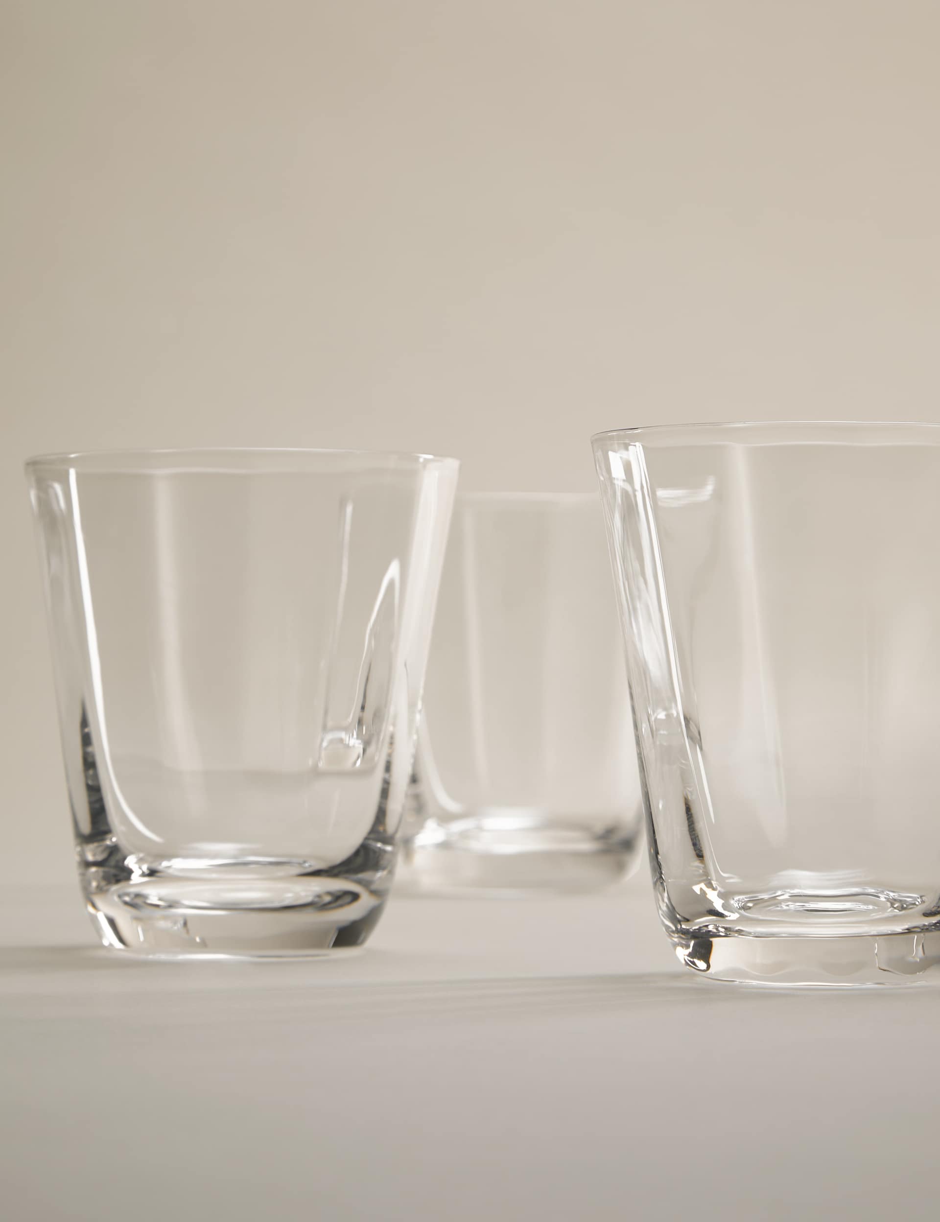 Clear soda optic tumblers set of 4, imported from the UK