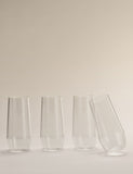 Set of 4 angular picnic hi ball glasses, 16.5 cm, (British brand)