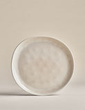 Set of 4 linen reactive picnic dinner plates (British brand)