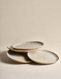 Set of 4 Linen Reactive picnic side plates (British brand)